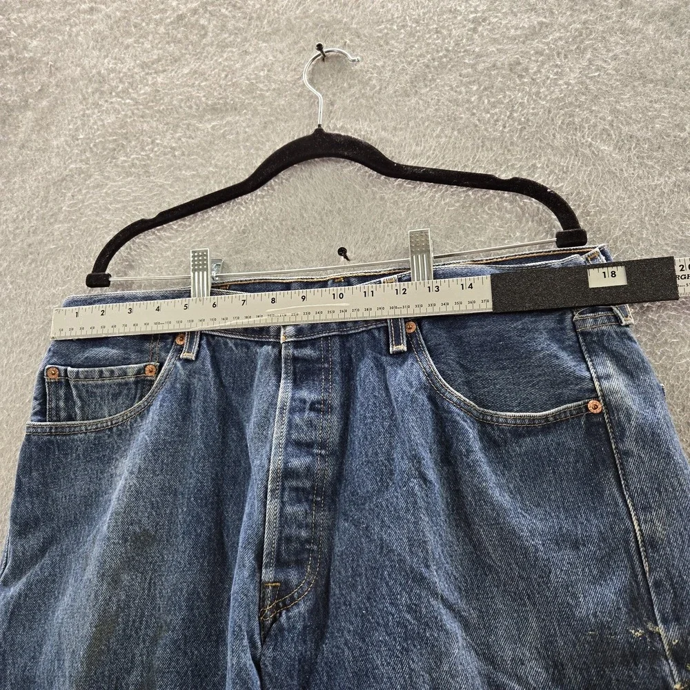 Levi's 501 Men Jeans 38X30 Blue Y2K Denim Original Fit Straight Button Fly READ